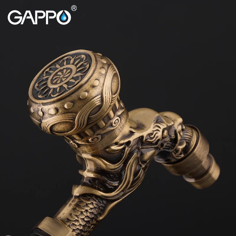 GAPPO смеситель для раковины s античная латунь настенный ванная комната стиральная