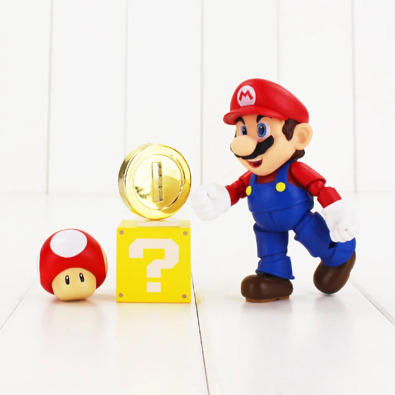 

2 Style New Arrive Mario And Luigi SHF Super Mario Bros action figure game toy with Accessories Scene classic toys