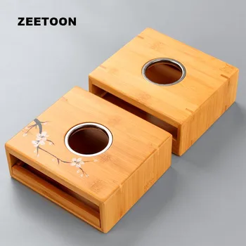 

Natural Bamboo Heater Base Warm Tea Stove Heating Coffee Milk Tea Warmer Chinese Kung Fu Tea Set Accessories Teapot Base Holder
