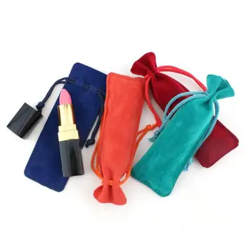 

200pcs Colorful Velvet Jewelry Drawstring Pouch Flannelette Pocket Perfume Toothpick Lipstick Packaging Bag