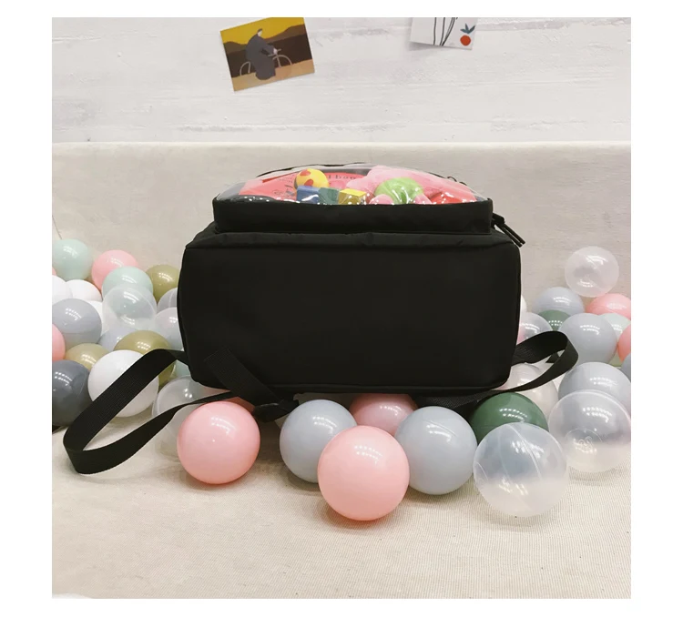 Cute Clear Transparent Women Backpacks PVC Stuffed Toys Student Schoolbags Fashion Teenage Girls Bags for School Backpack New_35_25