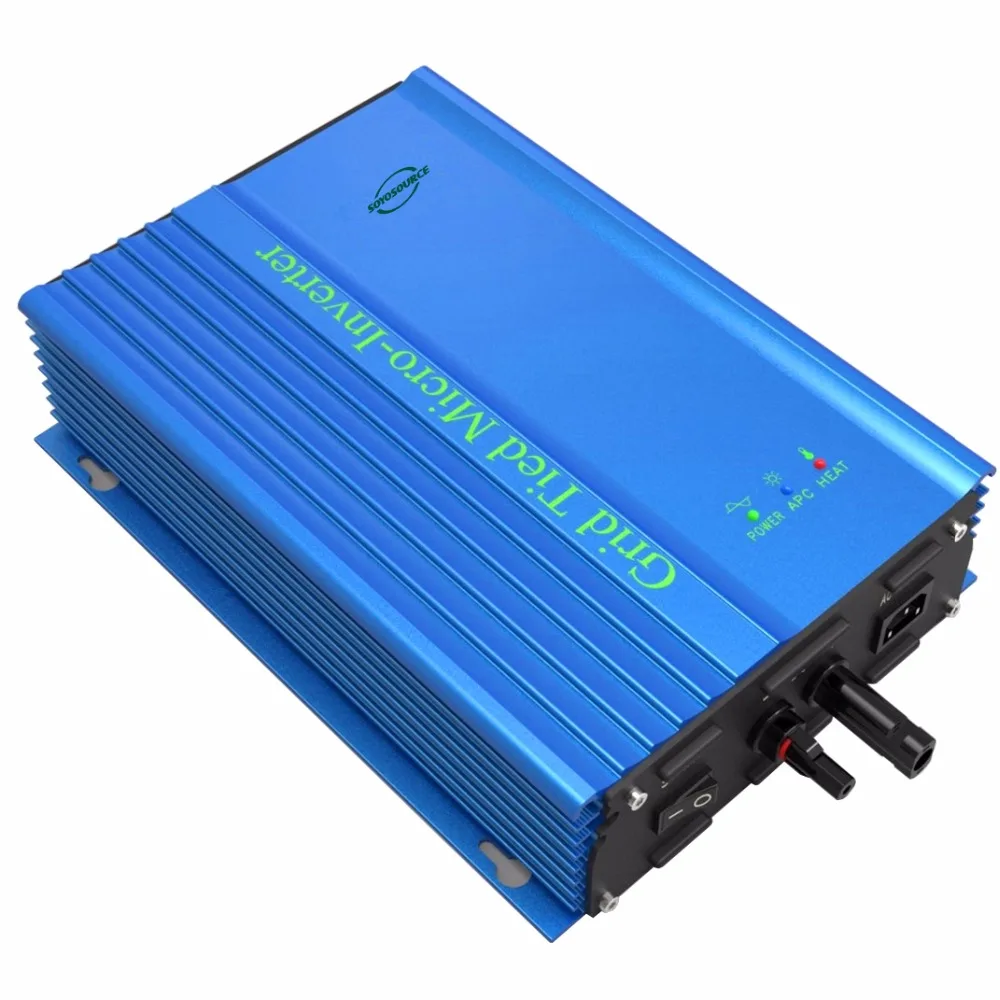 Инвертор с чистой синусоидой MPPT 500 Вт подходит для солнечных панелей PV и батарей 12