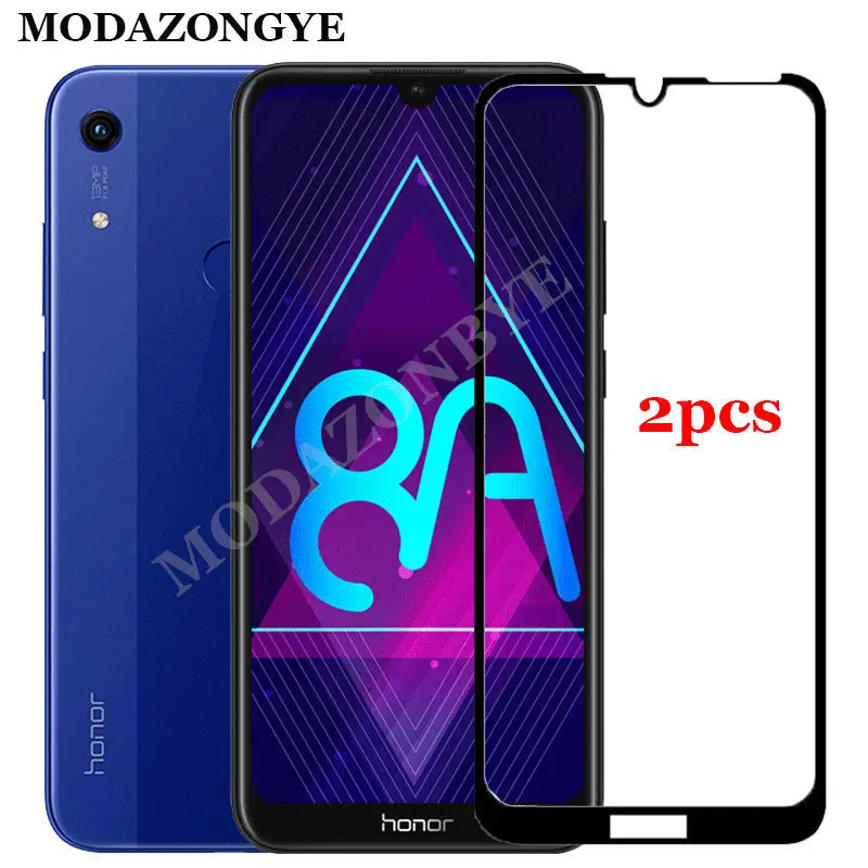 2 шт закаленное стекло для huawei Honor 8A, Защитное стекло для экрана huawei Honor 8A JAT-LX1 Honor8A 8 A, полное покрытие, стеклянная пленка 6,09