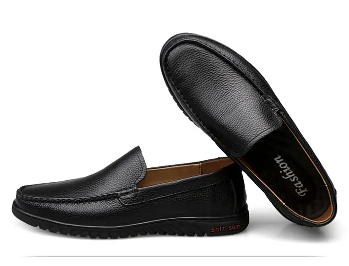 CLAX/Мужская официальная обувь без шнуровки; коллекция года; сезон лето; мужская модельная обувь из натуральной кожи; Черная Мужская офисная обувь; дышащая обувь
