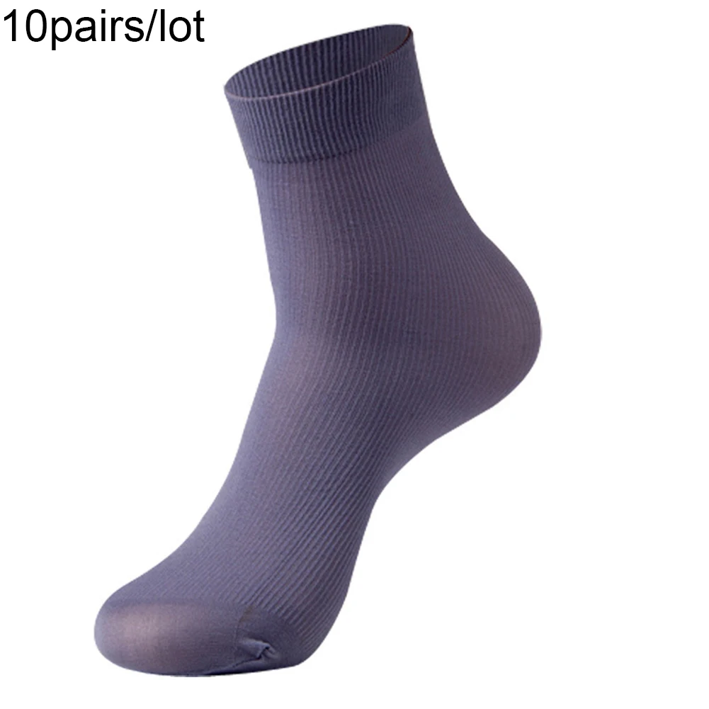 10 пар/набор, толстые шелковые носки, одноразовые одноцветные носки унисекс для катка, для ног, для ванны, чулочно-носочные изделия для женщин и мужчин, короткие носки, нижнее белье - Цвет: Grey