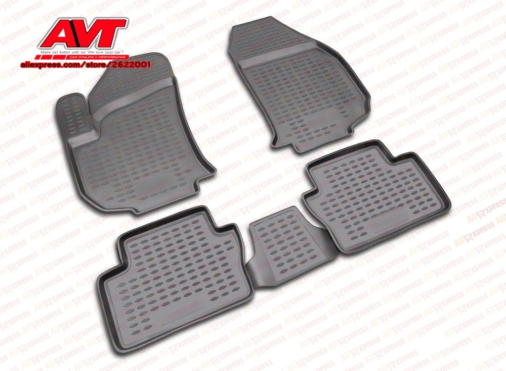 Floor mats for Opel Zafira, 2005- 4 pcs rubber rugs non slip rubber interior car styling accessories