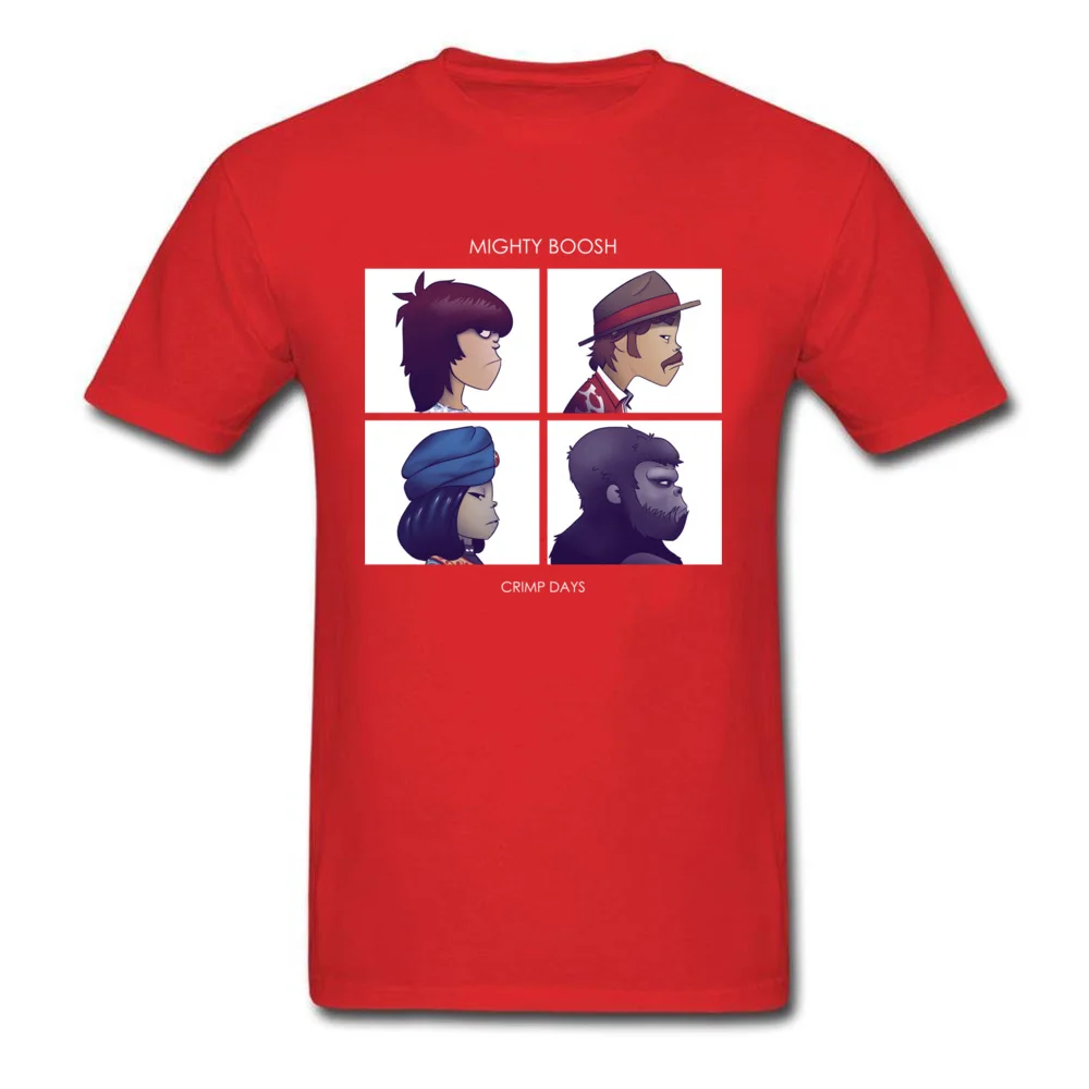 Round Neck crimp days 5725 Pure Cotton Men's T-shirts Print Short Sleeve Tops & Tees Special Street Tee Shirt Top Quality crimp days 5725 red