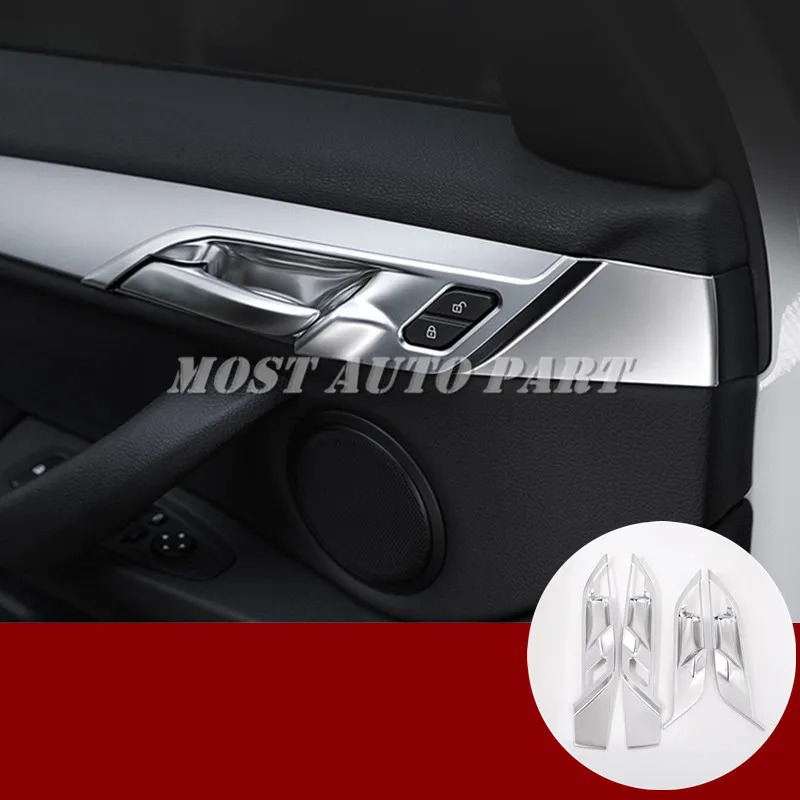 

ABS Inner Car Door Handle Bowl Frame Cover Trim 4pcs For BMW X2 F39 2017-2019