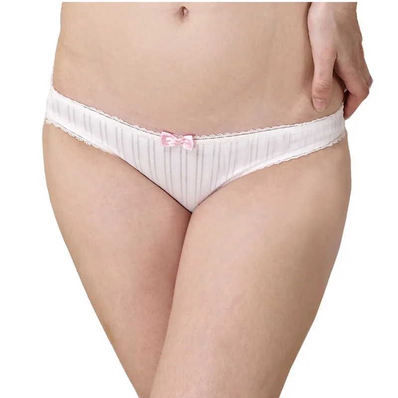 2Pcs/Packe Women's Intimates panty striped bow low-rise Briefs cotton crotch panties for underwear Female Size S-M-L-XL 2Pcs/Packe Women's Intimates panty striped bow low-rise Briefs cotton crotch panties for underwear Female Size S-M-L-XL