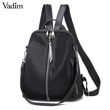 Vadim Оксфорд черный рюкзак женские сумки многофункциональная Женская сумка через плечо женская школьная сумка для девочек-подростков Mochila Sac a Dos