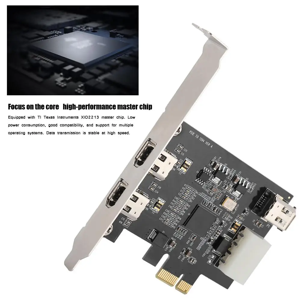 pci-e 1X для зарядное устройство с 3 usb-портами для 1394A(2 в 1) переходная карта 800 Мбит/с Карта видеозахвата Поддержка для Macintosh/Windows/Linux