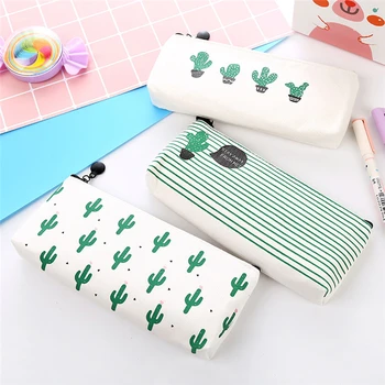 

2018 Travel Cactus School Student Animal Wash Organizer Storage Cartoon Pencil Case A20