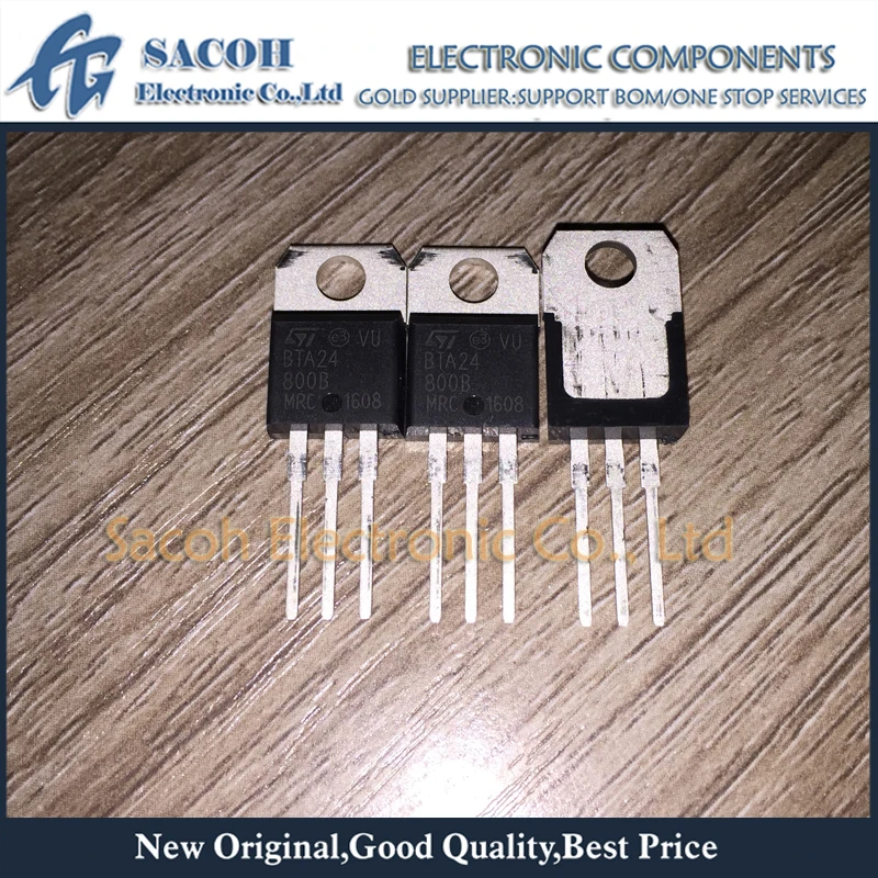 

New Original 10PCS/Lot BTA24-800B BTA24-800BW BTA24-800 BTA24-800CW BTA24-800C OR BTA24-600BW BTA24-600B TO-220 25A 800V TRIACS