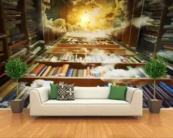 Книги знания мощность канала творческий 3D Большой Настенные обои 3d спальня гостиная ТВ фон картины обои
