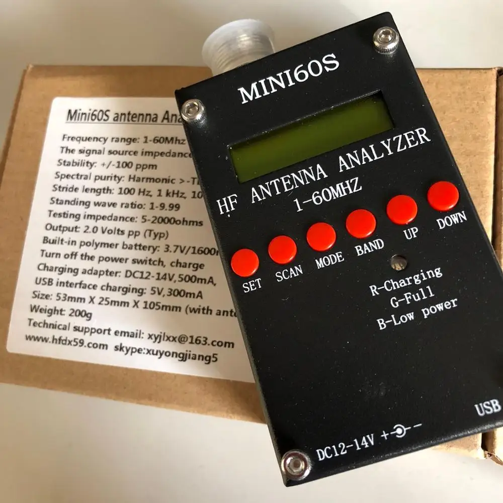 Новый Bluetooth Android verison MINI60S обновление для MINI60 1 60 МГц HF ANT SWR антенна анализатор