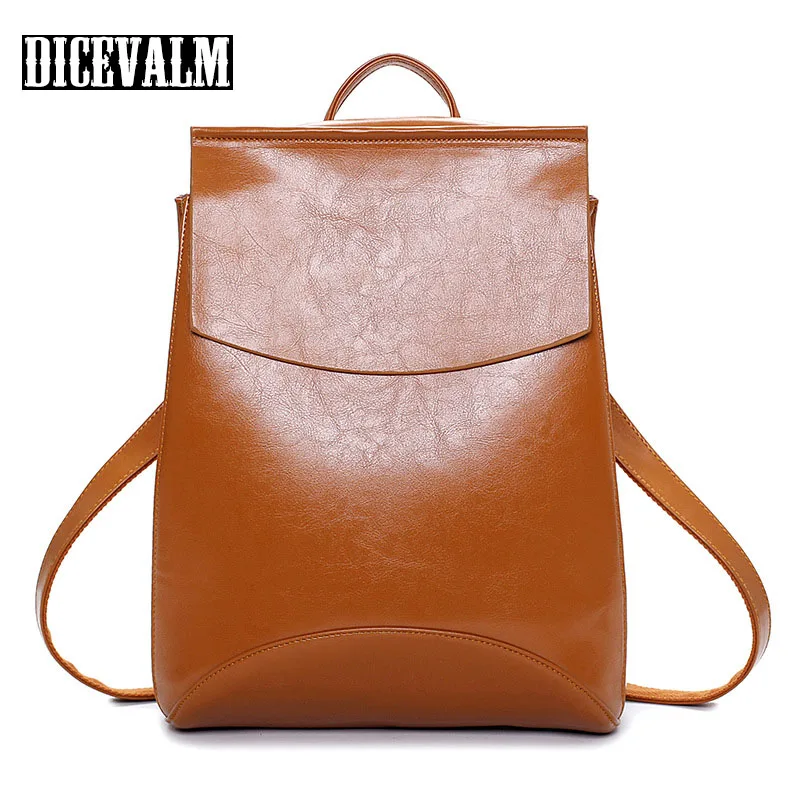 

DICEVALM Women'S Backpack Female Leather School Bags For Teenage Girls High Quality Fashion Shoulder Bag Ladies Small Back Pack