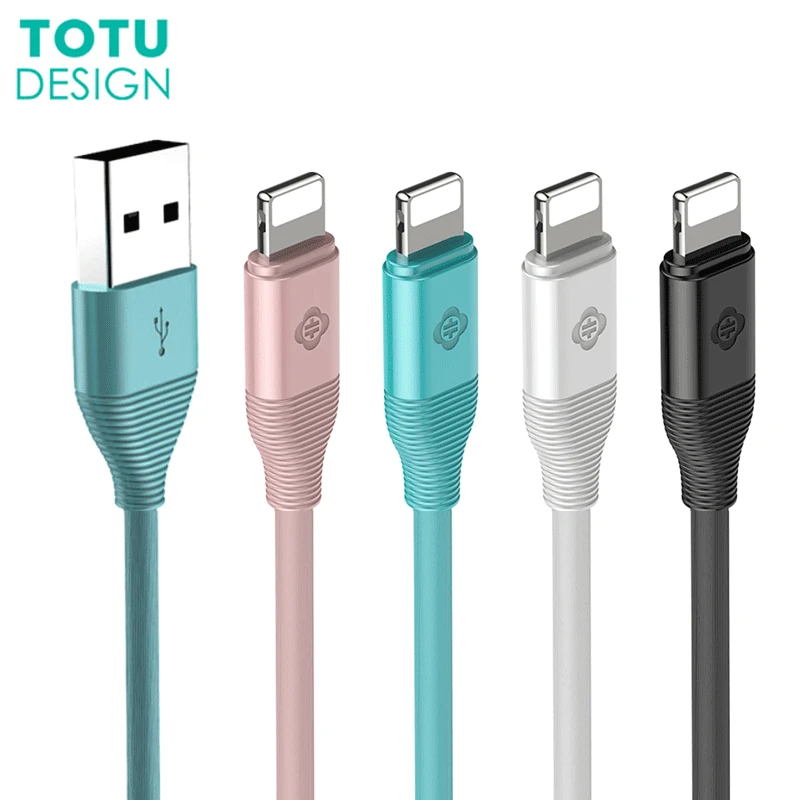 TOTU USB кабель для зарядки и передачи данных Lightning iPhone X 8 7 6 6s Plus 5 кабели быстрой