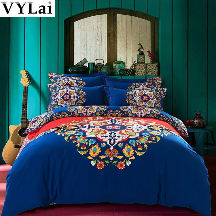 Luxury Chinese Style 100 Cotton 5pcs Bedding Sets With Comforter