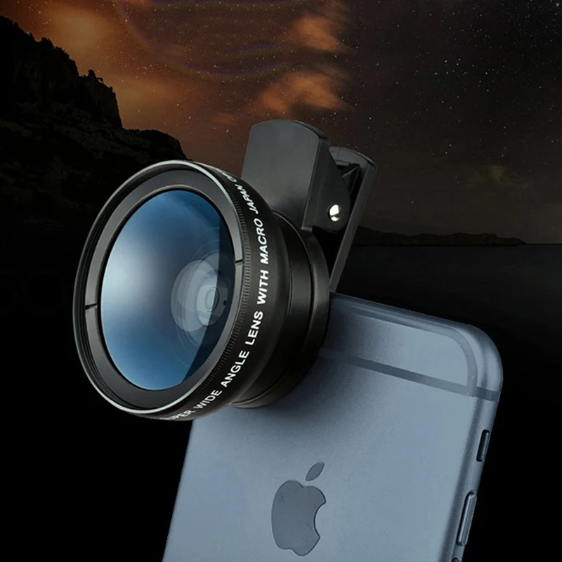 12.5X макрообъектив 0.45X широкоугольный профессиональный HD объектив камеры телефона для iPhone X 8 7 6 6S Plus 5 5S SE samsung Xiaomi huawei
