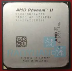 AMD Phenom II X4 850 X4-850 HDX850WFK42GM Процессор четырехъядерный процессор (3,3 ГГц/95 Вт) разъем AM3 938 pin