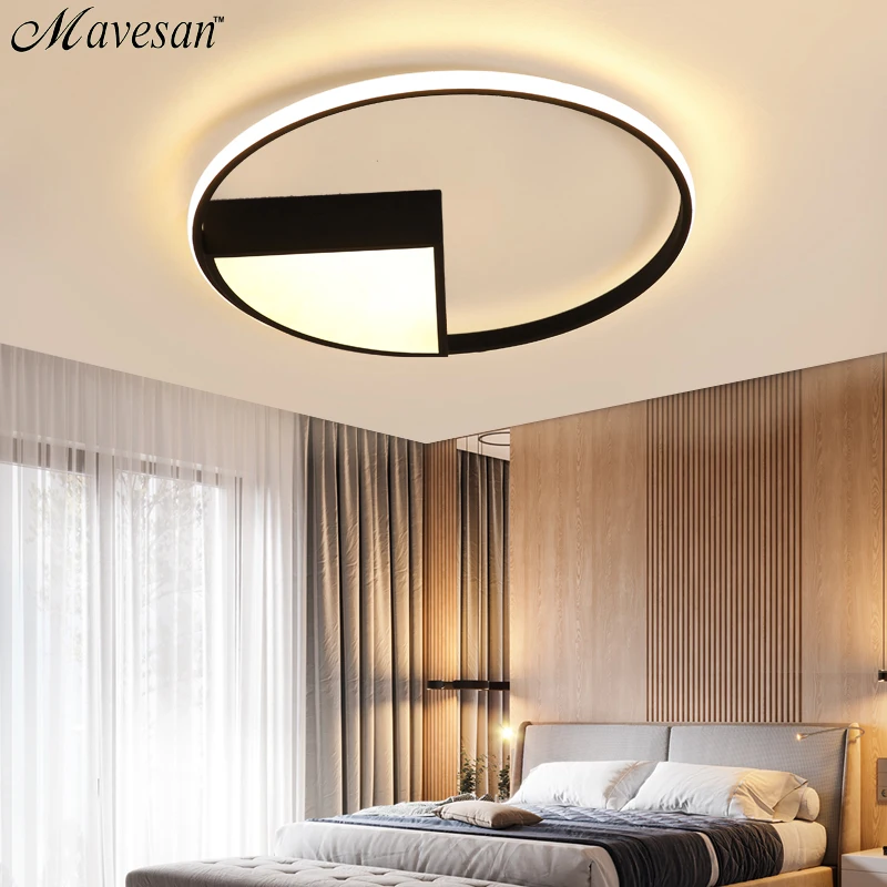 

Bedroom ceiling led light White or black frame for home lighting living room 34w 42w lampara techo Modern luminaire plafonnier