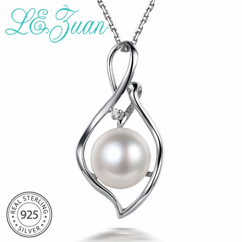 Женский кулон из серебра 925 пробы с натуральным пресноводным жемчугом|necklace silver