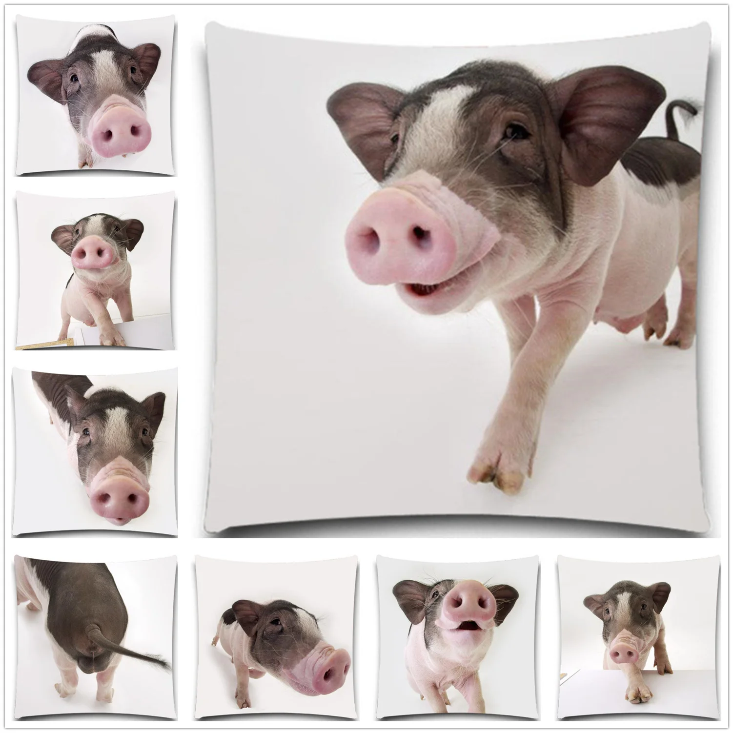 Чехол для подушки Pigs из хлопка и полиэстера с 2D принтом 5 размеров 9 стилей | Дом