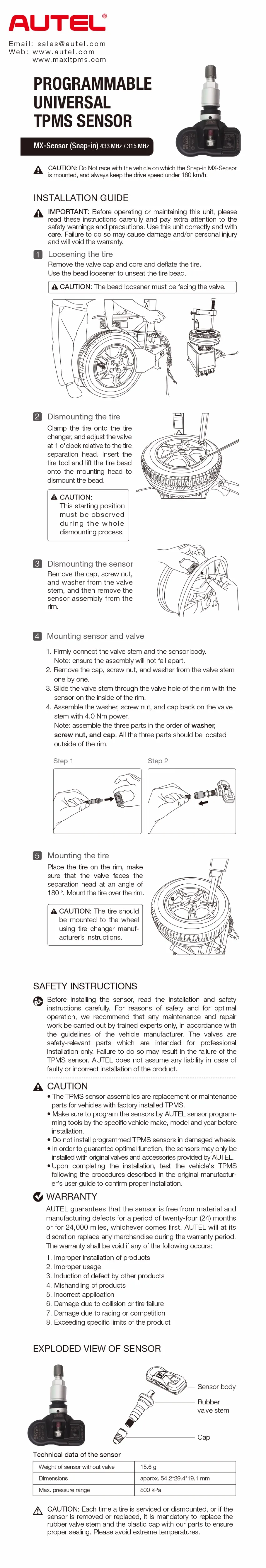 mx sensor 433