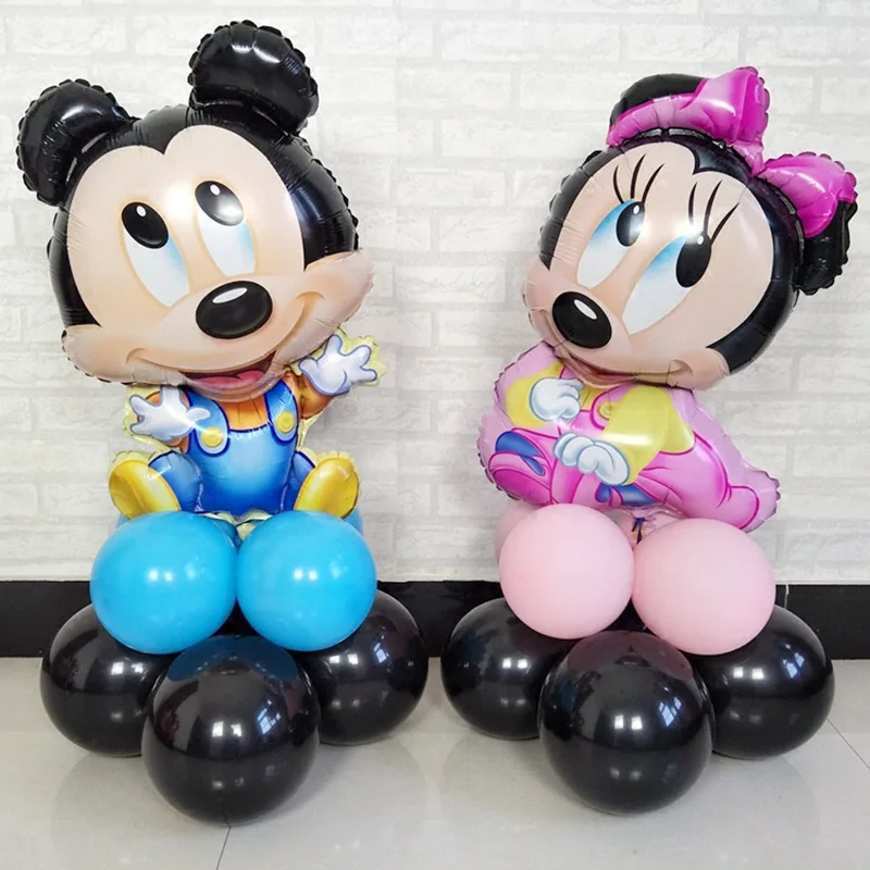 

11pcs/set Birthday Mickey Minnie Column Balloon Decoration Children's Party Diy Road Leading Balloon Baby Shower Party Supplies