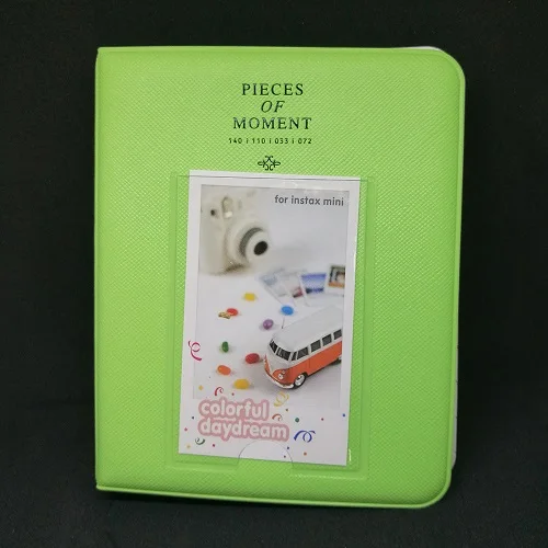 64 кармана для Fujifilm Instax Mini Фильм 8 Корея альбом для фотоаппарата Instax Fotografia для Polaroid мгновенный чехол для фотографий в альбоме хранения - Цвет: Green
