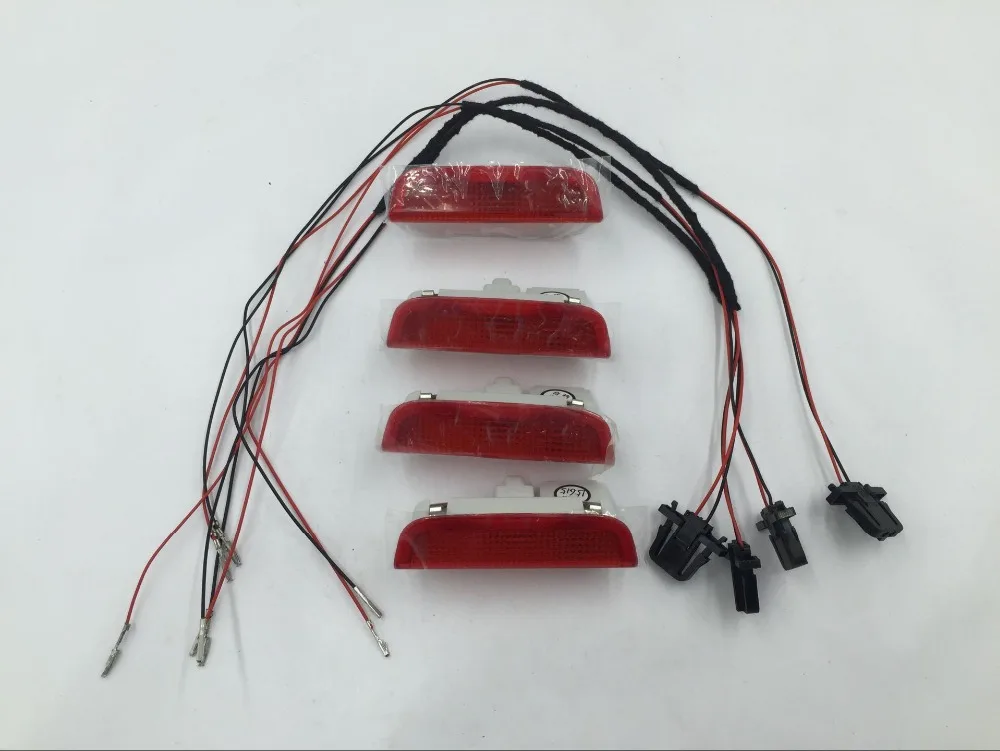 

4 шт., 1 комплект для VW Golf Jetta MK5 MK6 MK7 Tiguan Passat B7 CC, предупреждающий светильник двери 3AD 947 411