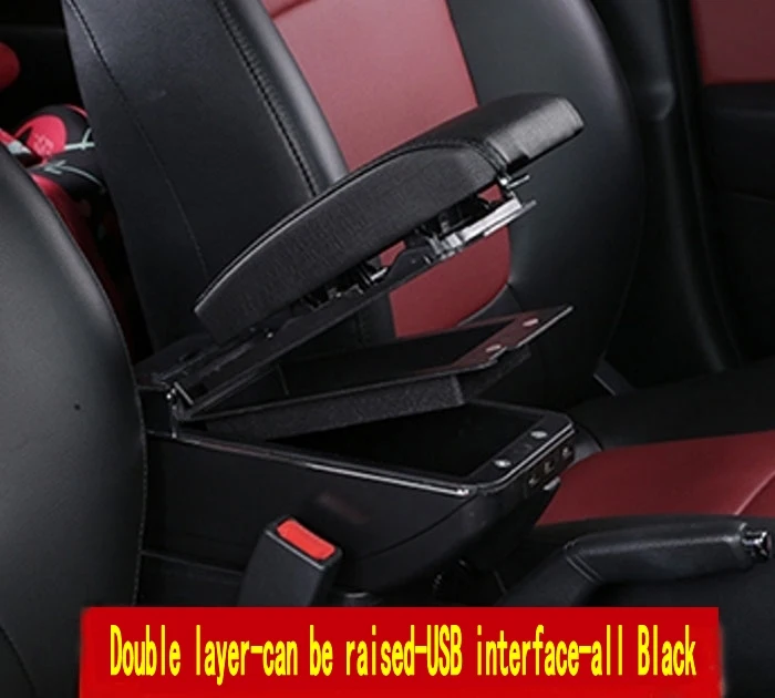 Подлокотник для LiFan 320 330 - Название цвета: Double USB All black