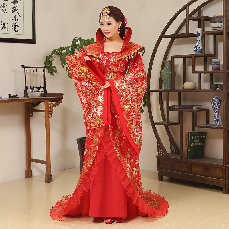 Высокое качество Китайская народная costumetang императрица Ву цзэтянь костюм сказочной принцессы Queen наряд ханьфу Костюмы