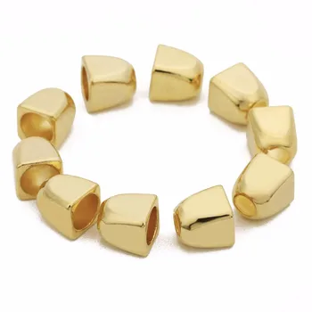 

LOULEUR 10x11mm 20pcs/lot Gold Color Irregular Metal Loose Spacer Beads for Charm Bracelets DIY Jewelry Making Accessories