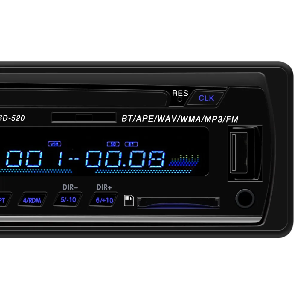 24 В Авторадио 1 Din Bluetooth стерео Coche автомобильный радиоприемник FM приемник SD USB JSD 520