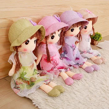 

Lovely Stuffed Dolls Plush Wedding Rag Doll Cute Toys Sweet Model Girls Toys Dress Cloth Princess Doll Toy Kids Birthday Gift