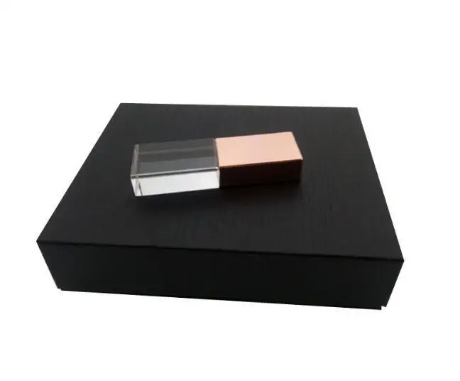 USB 3.0 transparent Acrylic Crystal flash drive custom 3D company gift logo