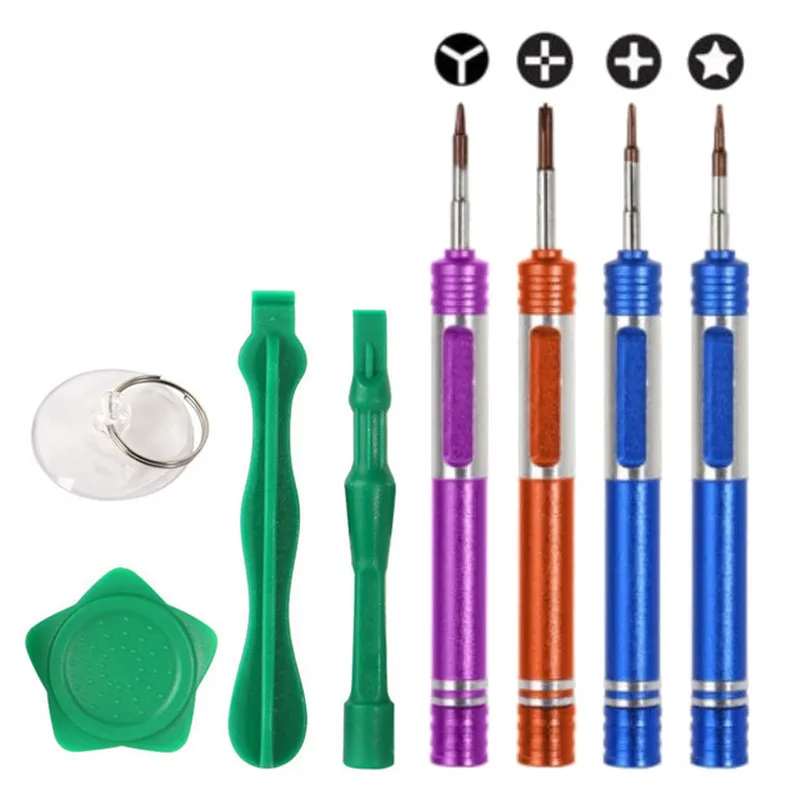 8pcs Precision Screwdriver Set for iPhone 6 6s 7 8 Plus Xiaomi Repair Tools Kit LCD Opening Suction Cup Plastic Pry Spudger | Инструменты