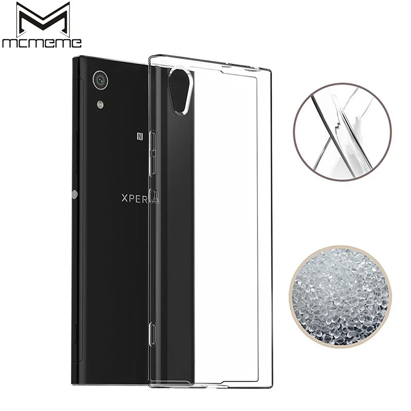 

MCMEME Transparent Case For Sony Xperia XA1 Plus Case Soft Silicone HD Clear TPU Back Cover Case For Sony Xperia XA1 Plus G3412