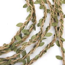 1 рулон, 10 м, искусственная Виноградная лоза, листва, лист, гирлянда, растение для рукоделия, свадьбы, дома, сада, Декор, фотографии, реквизит P25
