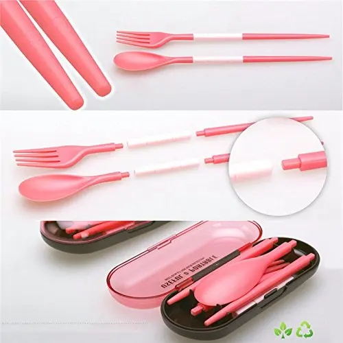 Jezebel viaje cubiertos cuchara tenedor portátil Kit vajilla establece Picnic Spork cuchara plegable de Camping utensilios para el turismo