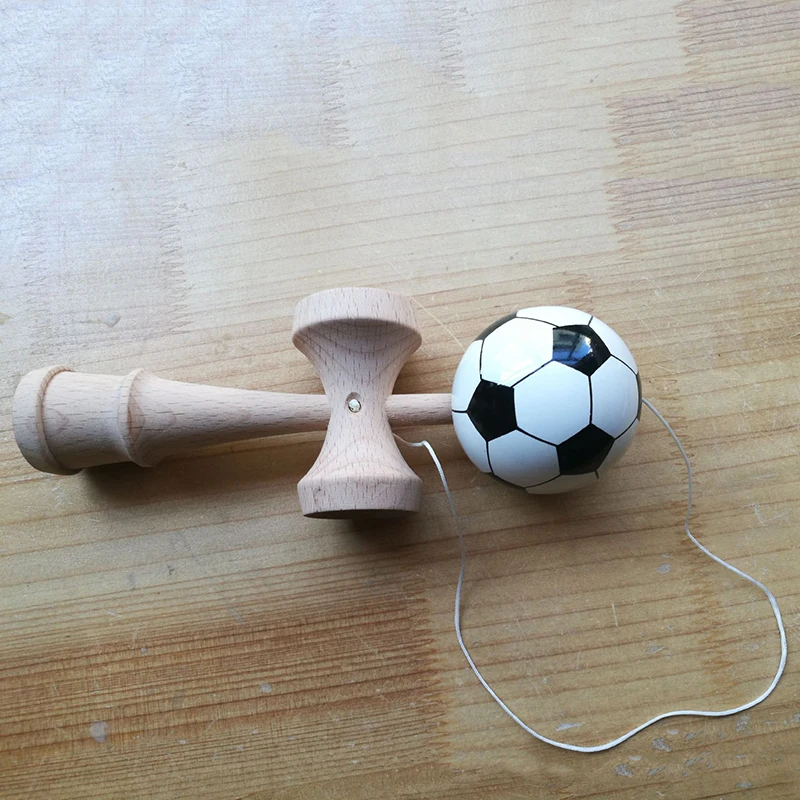 Профессиональный 18 см ПУ краска деревянный Kendama меч шары футбол шаблон умелое жонглирование игры мяч для взрослых детей Спорт на открытом воздухе