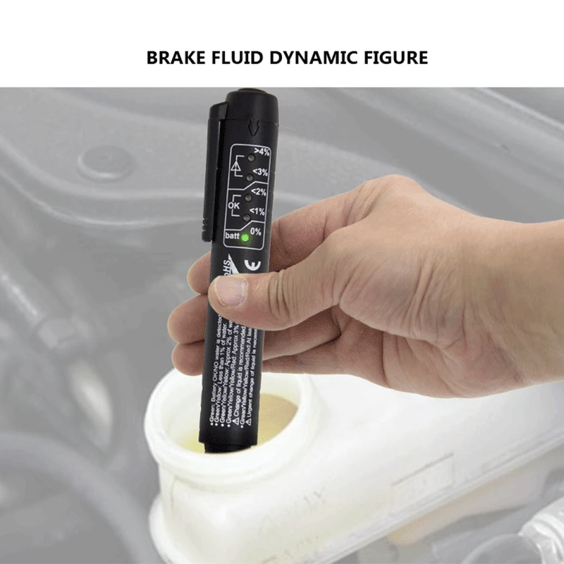 1pcs 5LED Car Brake Fluid Tester Pen Moisture Water Compact Detection Test Tool