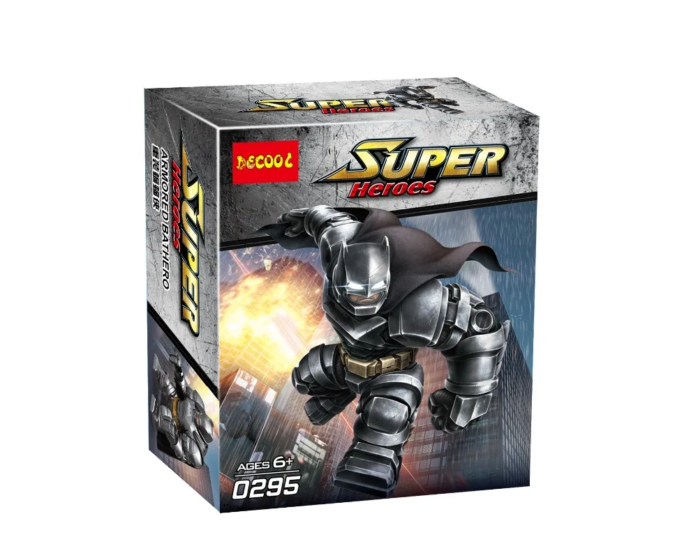 Decool 0295 Superheroes 8 см + большой мужской размер вооруженный Бэтмен строительные блоки