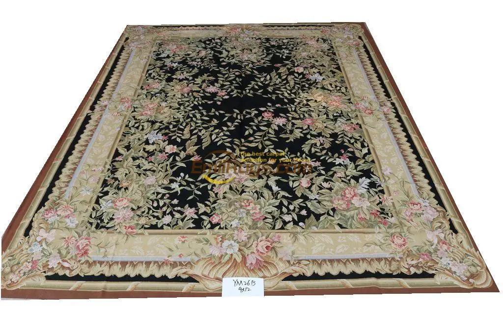 

18th Century Aubusson Carpet Handwoven Wool Carpets Circular Fashion Carpet Living Room Indoor Carpet Rectangle Carpet