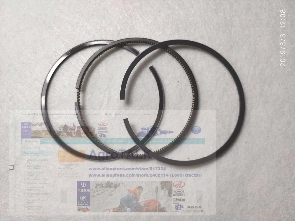 

Foton tractor with Lovol power, the set of piston rings , part number: T3136J051+T3136X021+T3137N021