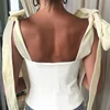 TWOTWINSTYLE blanco Crop Tops mujer sin mangas vendaje corto Strap chaleco para mujeres Vintage moda coreana 2022 verano marea ► Foto 2/6