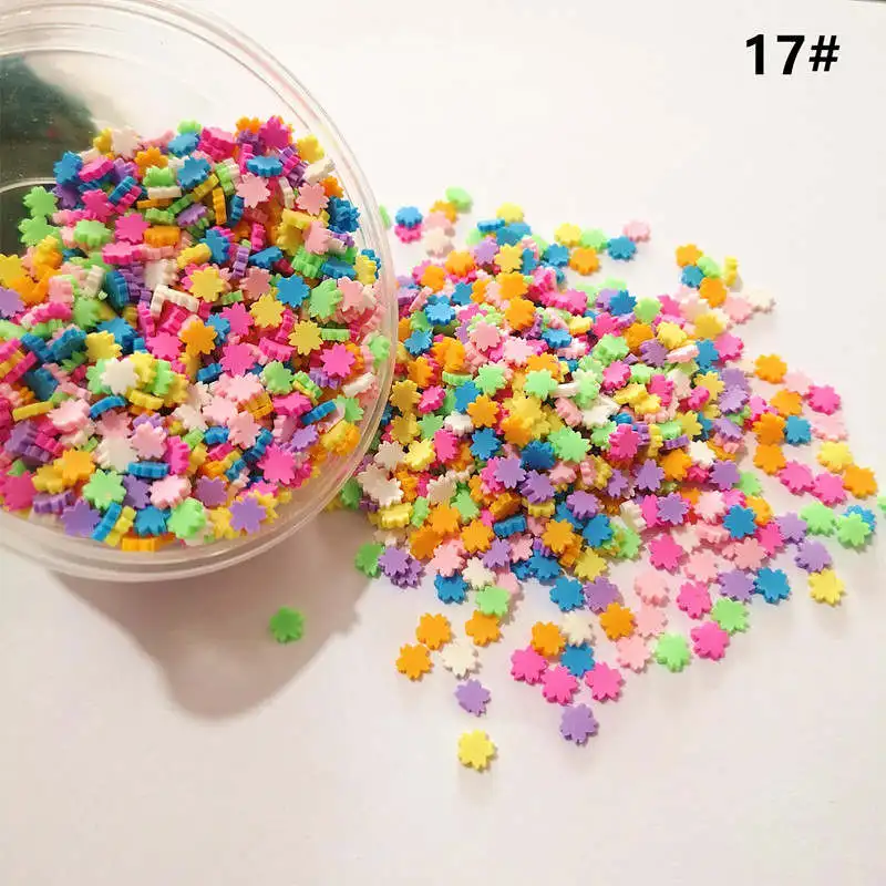 100g Mixed Color Clay Chocolate Sprinkles Heart Shaped DIY Parts Fake Cake Decorating Polymer Clay Sweets Deco Decoration 
