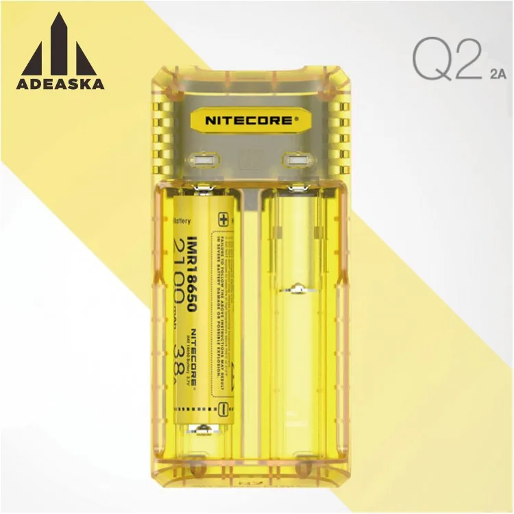 Зарядное устройство NITECORE Q2 2 слота IMR/li ion А быстрая зарядка цветные для