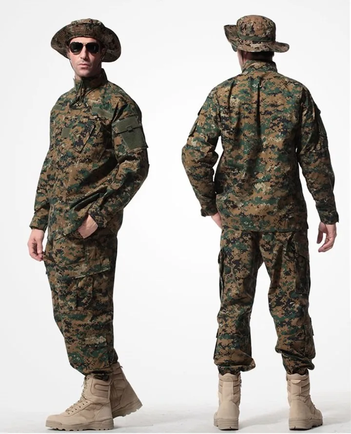 Ivory-8-Colors-Tactical-Uniform-Military-Jacket-And-Army-Pants-MultiCam-ACU-Woodland-A-TACS-FG-Camouflage